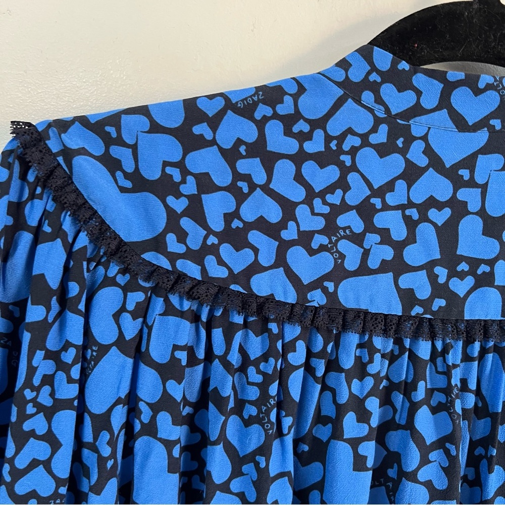 Zadig & Voltaire Reveal Print Coeur Heart Print Mini Dress - Picture 13 of 15